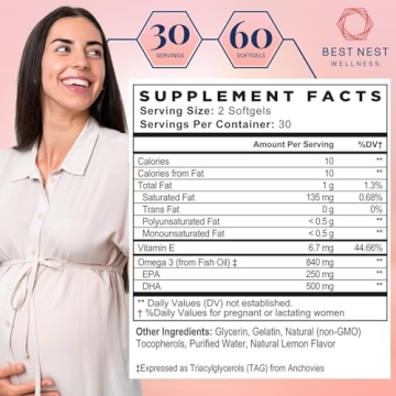 Best Nest Wellness Mama Bird Prenatal DHA Omega-3 Supplement