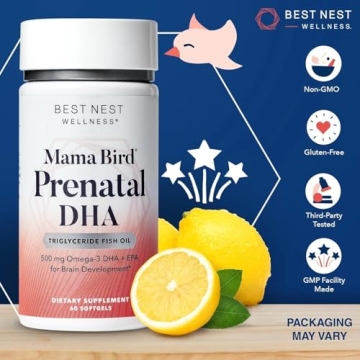 Best Nest Wellness Mama Bird Prenatal DHA Omega-3 Supplement