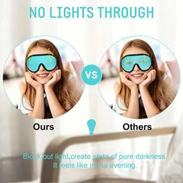 2 Pieces 3D Sleep Mask for Kids Memory Foam Contoured Eye Mask, Travel Sleep Eye Cover with Adjustable Strap, 3D Blindfolds(Gray and Green)