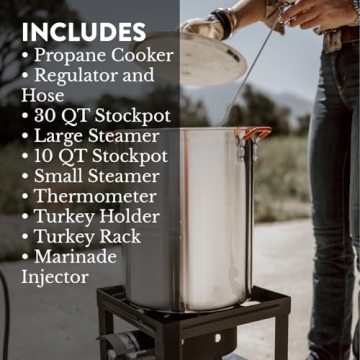 GasOne Turkey Fryer Fish Fryer Complete Outdoor Cooking Set