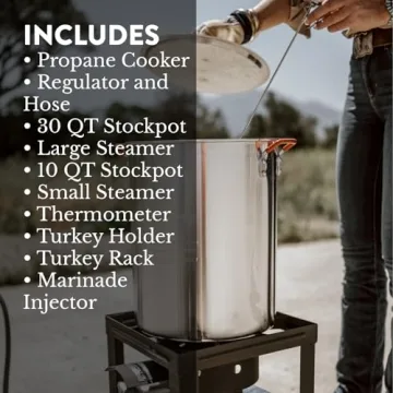 GasOne Turkey Fryer Fish Fryer Complete Outdoor Cooking Set