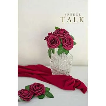 Breeze Talk Artificial Flowers Berry Pink Roses 25pcs Realistic Fake Roses w/Stem for DIY Wedding Bouquets Centerpieces Arrangements Party Baby Shower Home Decorations