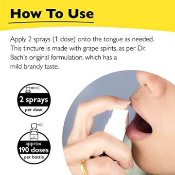 Bach RESCUE REMEDY Spray 20mL, Natural Stress Relief, Homeopathic Flower Essence, Vegan, Gluten & Sugar-Free, Non-Habit Forming (Packaging May Vary)