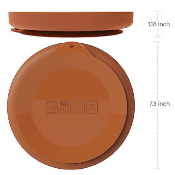 Moonkie Suction Plates for Baby | Food Grade Silicone Toddler Plates | 2 Pack