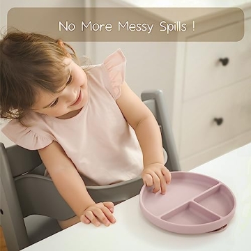Moonkie Suction Plates for Baby | Food Grade Silicone Toddler Plates | 2 Pack