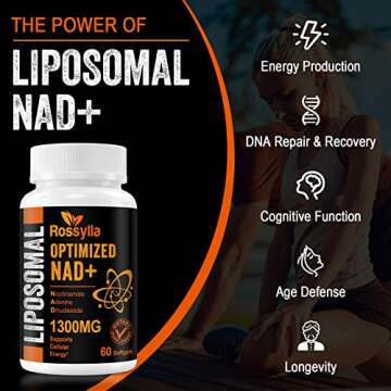 Rossylla 1300 MG Liposomal NAD+ Supplement for Energy