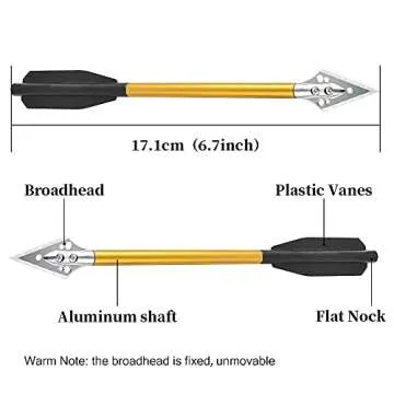 ZSHJGJR Mini Crossbow Bolts for Archery and Hunting