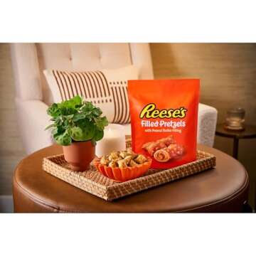 Reese's Filled Pretzels - Sweet and Salty Snack Jar 18oz