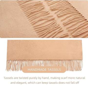 HOTDAY Pure Cashmere Shawl Wraps, Extra Large Thick Soft Pashmina Scarf, Solid Color Shawl, Winter W...