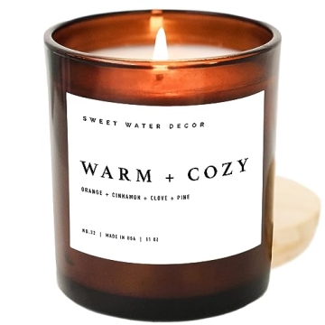 Sweet Water Decor Cozy Winter Candle - Pine, Orange, Cinnamon & Fir