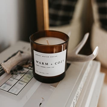 Cozy Winter Soy Candle with Pine and Orange Scent