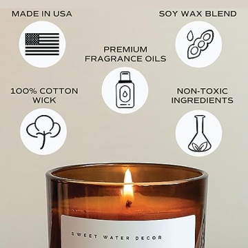 Cozy Winter Soy Candle with Pine and Orange Scent