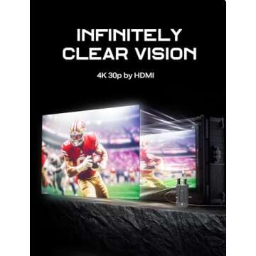 Hollyland Mars 4K Wireless Transmitter Receiver 5G SDI HDMI Video Transmission System, 4Kp30/1080p60, Support 23.98/29.97/59.94 FPS SDI Out, 450FT Los Range 66ms Latency, 4 App Monitoring (1TX+1RX)
