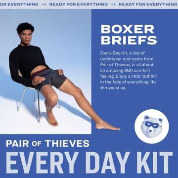 Pair of Thieves Men’s Boxer Briefs - Soft, Breathable Cotton Underwear - 4-Way Stretch, Tag-Free, ...