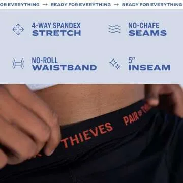 Pair of Thieves Men’s Boxer Briefs - Soft, Breathable Cotton Underwear - 4-Way Stretch, Tag-Free, Comfort Waistband (4 Pack) Black