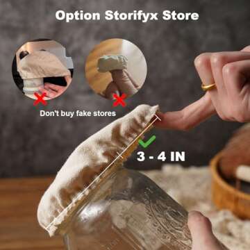 Cloth Covers for Sourdough Starter and Kombucha Fermentation Jars – 5 Packs