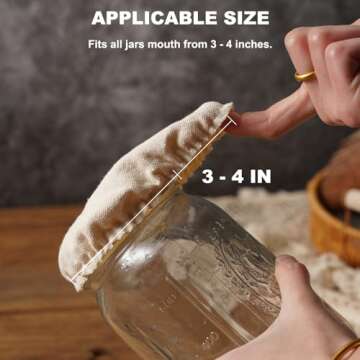 Eco-Friendly Cloth Covers for Fermentation Jars 5-Pack