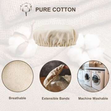 Eco-Friendly Cloth Covers for Fermentation Jars 5-Pack
