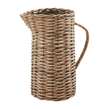 Mud Pie Willow Pitcher - Elegant Wicker Decor for All Homes