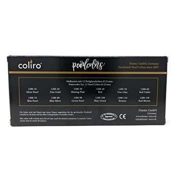 Coliro M1200 Mica Pigment Rich Pearl Watercolor Paint - Set of 12