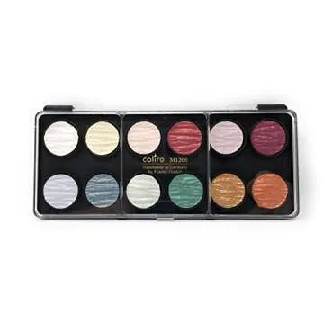 Coliro M1200 Mica Pigment Rich Pearl Watercolor Paint - Set of 12