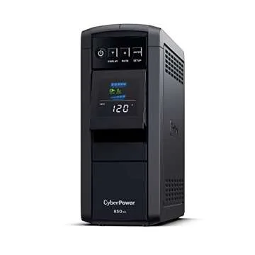 CyberPower CP850PFCLCD PFC Sinewave UPS System, 850VA/510W, 10 Outlets, AVR, Mini-Tower