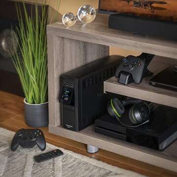 CyberPower CP850PFCLCD PFC Sinewave UPS System, 850VA/510W, 10 Outlets, AVR, Mini-Tower