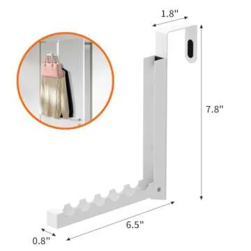 Verypejan 2 Pack Over The Door Drying Rack,Foldable Over Door Hooks Hanger Laundry Hanging Coat Rack with 6 Groves,Clothing Hanger Hook for Towel,Coat,Bag and Robe(White)