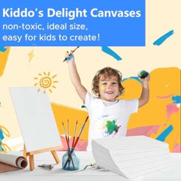 YOURSORTER Canvas Boards 8 Pack, 8x10inch Blank Canvases for Painting, Gesso Primed Acid-Free 100% Cotton Painting Canvas Panels for Acrylic Oil Tempera Watercolor Paints, Art Painting Supplies