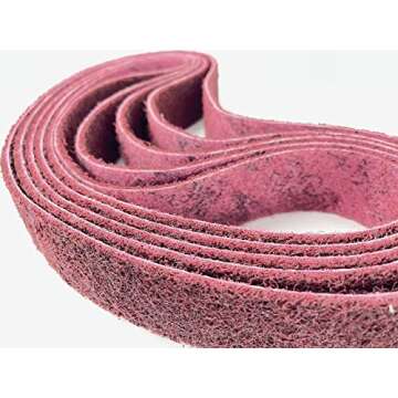 BLUEROCK Brand 30" x 1.5" Pack of 5 MEDIUM GRIT Nylon Non-Woven Sanding Belts Abrasive Material fits 40A & Metabo