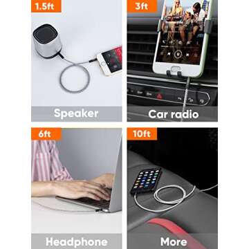 CableCreation 3.5mm Aux Cable for Ultimate Audio Experience