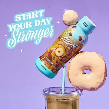 Alani Nu Protein Coffee MAPLE DONUT | Ready To Drink Cold Brew with 10g of Protein | 100mg Caffeine | 90 Calories, Naturally Flavored | 12 Fl Oz Bottles | 12 Pack