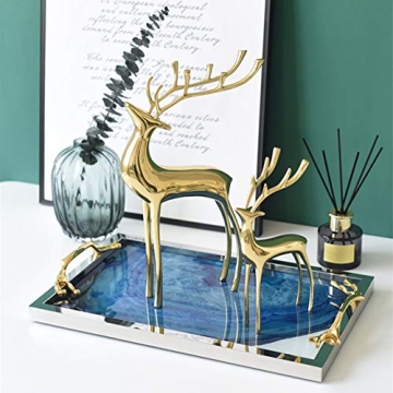 Elegant Sziqiqi Reindeer Figurines Set of 2 for Home Decor