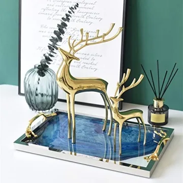 Elegant Sziqiqi Reindeer Figurines Set of 2 for Home Decor