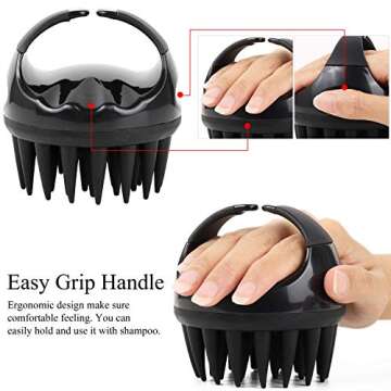 BTYMS Silicone Scalp Scrubber for Hair Growth and Dandruff Removal