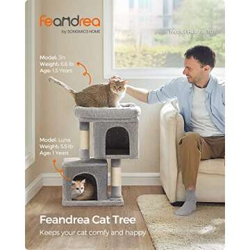 Feandrea Cat Tree: Versatile Cat Condo for Cozy Kittens & Active Cats