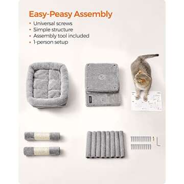 Feandrea Cat Tree for Kittens and Small Cats - Comfort & Style