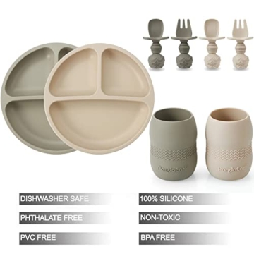 PandaEar Silicone Baby Feeding Set for Toddlers