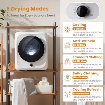 Auertech 1.5 CU. FT. Portable Clothes Dryer for Apartment