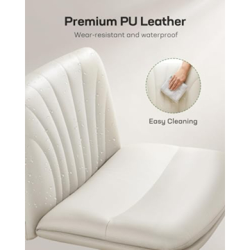 Marsail Armless Office Chair with Wheels for Comfort