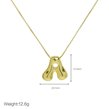 Elegant Qitian Balloon Initial Necklace - Custom Jewelry Gift