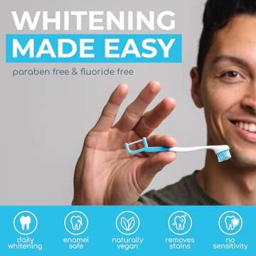 The Evolution of Oral Care | Prepasted On-The-Go Whitening Toothbrushes | 3-in-1 (Pre-Pasted Mini-Br...