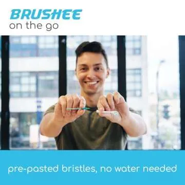 The Evolution of Oral Care | Prepasted On-The-Go Whitening Toothbrushes | 3-in-1 (Pre-Pasted Mini-Brush + Floss + Pick) | Individually Wrapped | Disposable | Travel Toothbrushes - (36-Pack)