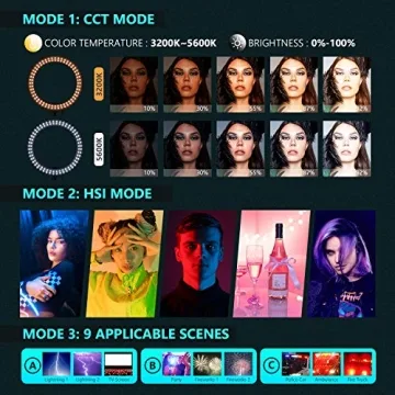 Neewer 18 Inch RGB Ring Light with Stand and Remote