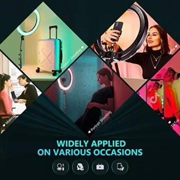 Neewer 18 Inch RGB Ring Light with Stand and Remote