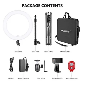 Neewer 18 Inch RGB Ring Light with Stand and Remote