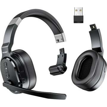TECKNET Bluetooth Trucker Headset With Microphone
