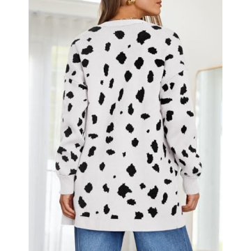 Stylish ZESICA Women's Leopard Print Cardigan for Fall Winter