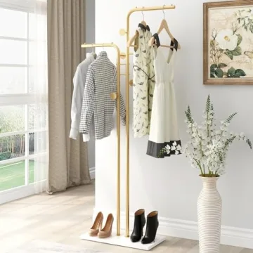DR.IRON Freestanding Metal Coat Rack - Stylish & Functional