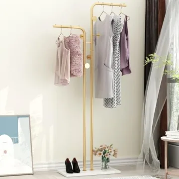 Stylish DR.IRON Gold Coat Rack for Entryways & Boutiques